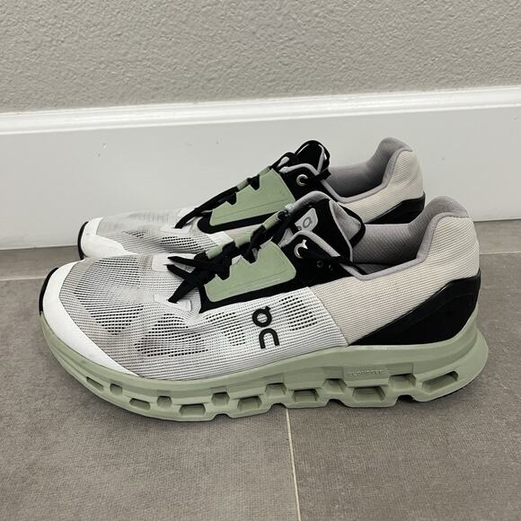 On Cloud Cloudstratus Mens Size 10.5 White Green Athletic Comfort Sneaker Shoes main image 7